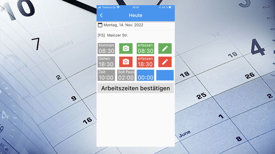 Werte bestätigen Phone